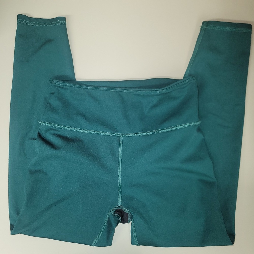 Balance Athletica Teal Green High Waisted 7/8 Yoga Leggings Womens Small